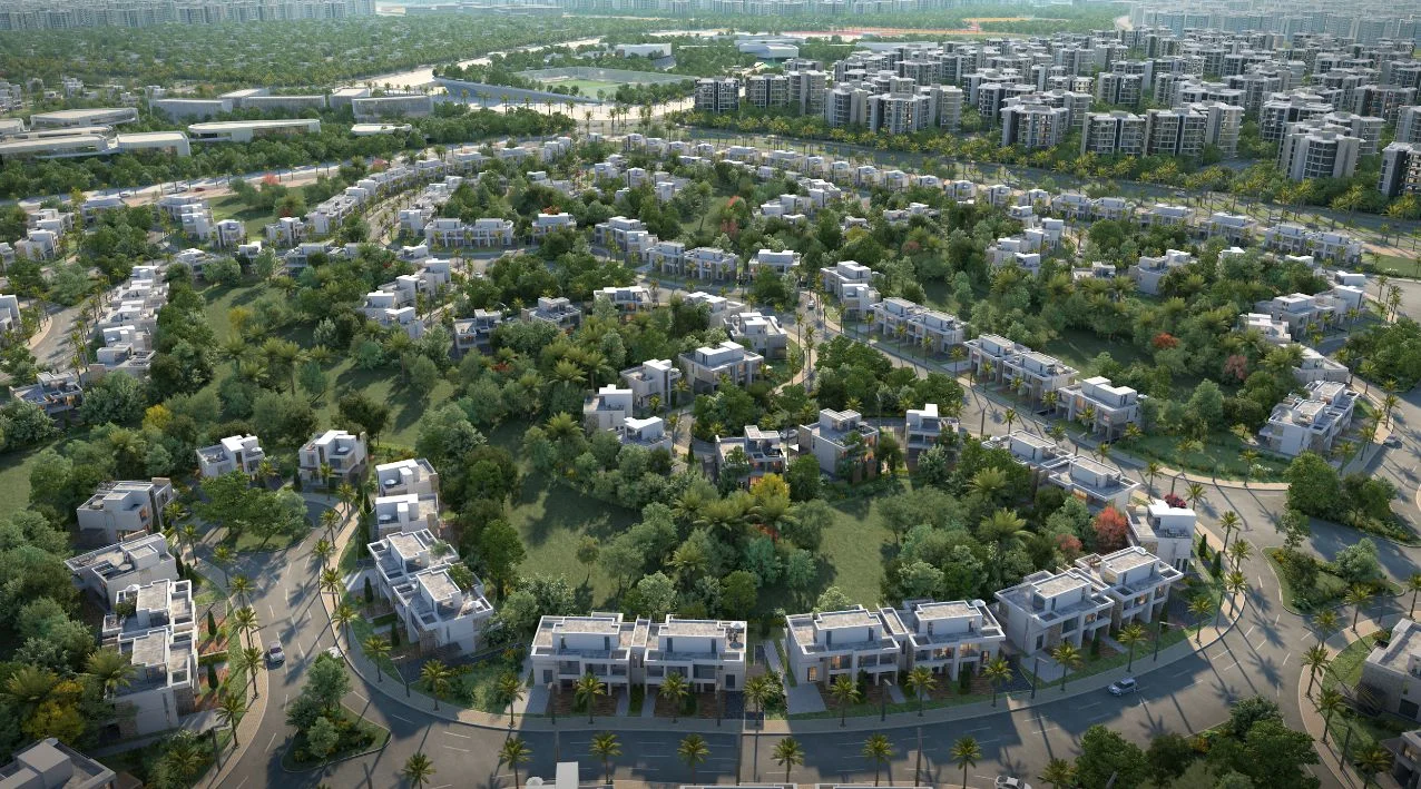 Aerial view of the Noor City Villas development